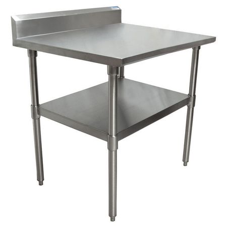 BK RESOURCES Work Table Stainless Steel Undershelf, Plastic feet 5" Riser 24"x24" SVTR5-2424